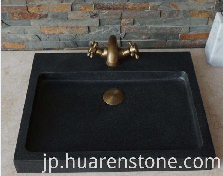 Black Stone Vessel Sink